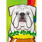 Caroline`s Treasures White Engleză Bulldog St Patrick`s Day Michelob Ultra izolator de băuturi pentru s Alb Slim Can, 