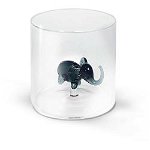 Pahar din sticla borosilicat cu decor elefant, 250 ml wd566ele