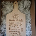 Tocator din lemn Engros personalizat cu mesaj " Esti cea mai draga Soacra din lume", 