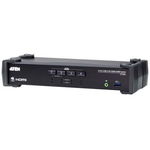 Switch KVM Aten CS1824-AT-G, 4 Porturi USB 3.0, 4K HDMI (Negru), Aten