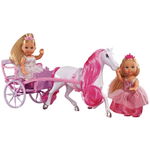 Set Simba Evi Love Romantic Carriage cu 2 papusi 12 cm si caleasca, Simba