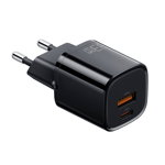 Incarcator - Nano Gan - Dual USB/USB-C PD-QC - Black