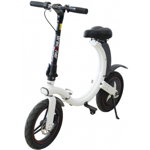 Bicicleta electrica pliabila Breckner Germany BE 350-6 A, 350 W, 6Ah, culoare alb, roti 14", autonomie 10-22 km, greutate neta/bruta 20/22.5 kg