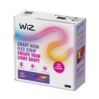 Kit Banda LED RGB inteligenta WiZ Connected Neon Flex Strip, Wi-Fi, Bluetooth, sursa de alimentare inclusa, 24W, lumina alba si color (2700- 6500K), IP20, 3 metri, Philips
