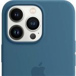 Husa de protectie Apple Silicone Case with MagSafe pentru iPhone 13 Pro, Blue Jay
