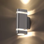 Lampa de perete CELAVY, aluminiu, gri, 5 W, 3000K, 24 X 11 cm