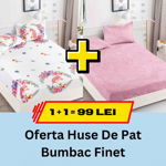 Pachet promotional 1 + 1 Husa de Pat Din bumbac Finet, LP-PPHBF-28, JOJO HOME