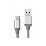 Cablu premium Ringke USB-C USB 3.0 argintiu 1 metru, 1