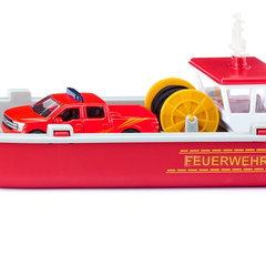 SIKU SUPER fire brigade work boat, toy vehicle (red/grey)