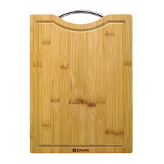 Tocator cu maner, din bambus, 34 x 25 cm, Grosime 1,5 cm - Zokura, Zokura