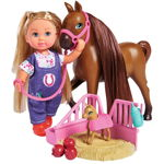Set Evi Love Doctor Evi Welcome Horse Papusa 12 cm cu Figurina Cal si Accesorii