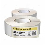 Role etichete termice autoadezive 40x30 mm 6000 etichete/rola