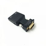 Adaptor VGA tata la Hdmi mama convertor cu audio ce suporta semnal 1080P mufa aurie negru, Compatibil
