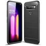 Husa de protectie, Carbon Case, LG K61, Negru, OEM