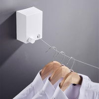 Uscator de camera rufe cu franghie retractabila si montaj pe perete - extensibil - 4,2 m