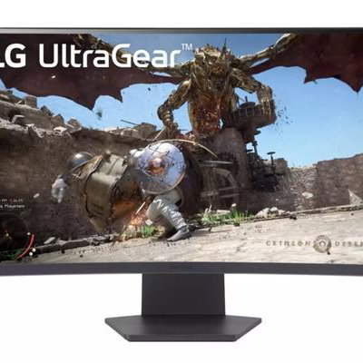 Monitor Gaming Curbat LG UltraGear™ 27GS60QC-B, 27", QHD (2560x1440), VA, 180Hz, 1ms (GTG), curbura 1000R, AMD FreeSync™, HDR10, VESA Adaptive Sync, Dynamic Action Sync, Black Stabilizer, Reader Mode, Anti-Flicker, 2xHDMI, DP, VESA 100x100, Negru