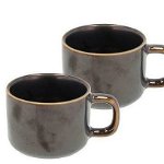 Set 2 cesti espresso - Fjord - Metallic Black 