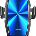 Suport Auto Telefon USAMS Car Holder with Wireless Charging 15W - Gri