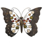 Decoratiune metalica de perete fluture Multicolor L43xH31cm