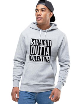 Hanorac Barbati Gri - Straight Outta Colentina, M