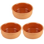 Set 3 vase ramekin, teracota, 12 cm x h 4 cm, 