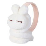 Acoperitori pentru urechi - protectie impotriva frigului - model casti pentru copii cu iepurasi somnorosi - tematica sleepy bunny - marime universala - EFAYN, EFAYNRO