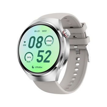 Smartwatch WRX GT4 PRO, Display 1.6" AMOLED HD, Bluetooth 5.0, Incarcare Wifi, Rezistent la apa IP68, Apel HD, NFC Pay, Music Play, EKG, GPS, AI Voice Assistent, Blood Oxygen, Notificari Push, Remote Camera, Compatibil Android si IOS, Aluminiu, 47.6 x 12,