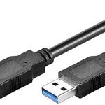 Cablu USB Goobay USB-A - USB-A 3m negru (93929), Goobay