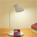 Lampa LED de birou cu functie de incarcare wireless pentru telefoane, Lili