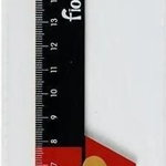 Rigla din lemn, Fiorello, 15cm, Negru/Maro