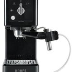 Espressor manual KRUPS Calvi Latte XP345810, 1l, 15 bar, sistem Thermoblock Compact, negru