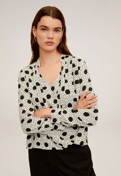 Bluza vaporoasa cu imprimeu cu buline Topis