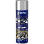 Vopsea spray retus decorativ efect crom Bostik Super Color, argintiu, lucios, interior/exterior, 400 ml, Bostik