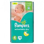 Scutece Pampers 4 Active Baby 7-14kg (70)buc, Pampers 