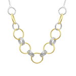 Bijuterii Femei Savvy Cie Sterling Silver 14K Yellow Gold Plated Multi Circle Bib Necklace YELLOW