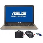 Laptop ASUS X540LJ Intel Core i3-5005U 4GB 500GB GeForce 920M 2GB + Geanta + Mouse + Win10, ASUS