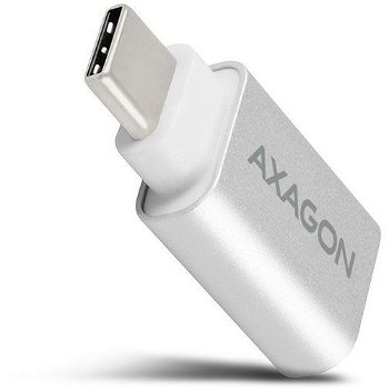 Adaptor AXAGON RUCM-AFA, USB 3.0 Type-C - USB 3.0 Type-A, Fast charging (Argintiu), Axagon