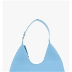 BY FAR Semi-Patent Leather Amber Hobo Bag Light Blue
