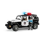 Bruder - Jeep Wrangler Unlimited Rubicon De Politie Cu Sirena Si Figurina, Bruder
