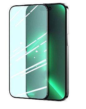 Folie Sticla Joyroom Knight Green Glass JR-G02 pentru Apple iPhone 14 Pro (Transparent/Verde)