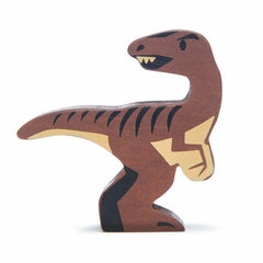 Figurina din lemn - Velociraptor, Maro, cm Figurina din lemn - Velociraptor, Maro, cm