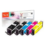 Cartus cerneala Peach PI100-327, Multipack (Negru/Cyan/Magenta/Galben)