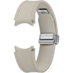 Curea smartwatch Samsung D-Buckle Hybrid Eco-Leather Band pentru Galaxy Watch6, Normal (S/M), Crem, Samsung