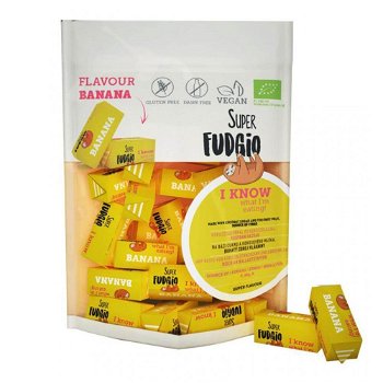 Caramele cu aroma de banane fara gluten Super Fudgio, bio, 150 g, ecologic, Super Fudgio