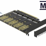 PCI Express la 5 x M.2 Key B / 5 x SATA interne, Delock 90435, Delock