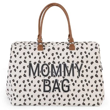Childhome Mommy Bag Canvas Leopard geantă de schimbat scutece, Childhome