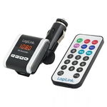 Transmitator FM, formate MP3/MP4/WMA (SD-card, USB, audio jack), telecomanda, FM0001A, Logilink