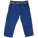 Pantaloni albastri din doc si curea textila (4525), 2 ani / 92 cm