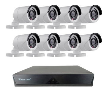 Kit de supraveghere JORTAN cu 8 camere CCTV AHD 1080P, GAVE