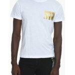 Versace Jeans Couture Crewneck T-Shirt With Lamè Logo White, Versace